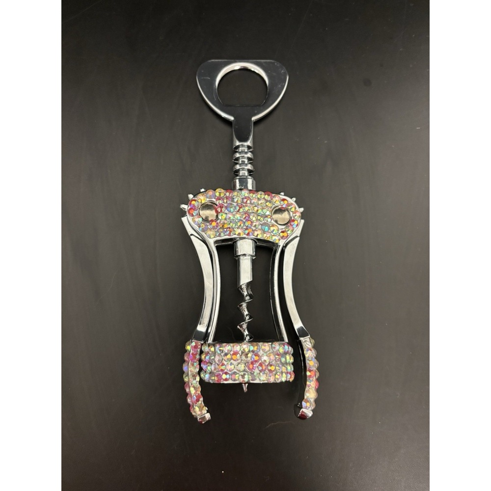 Bedazzled winged corkscrew wine opener